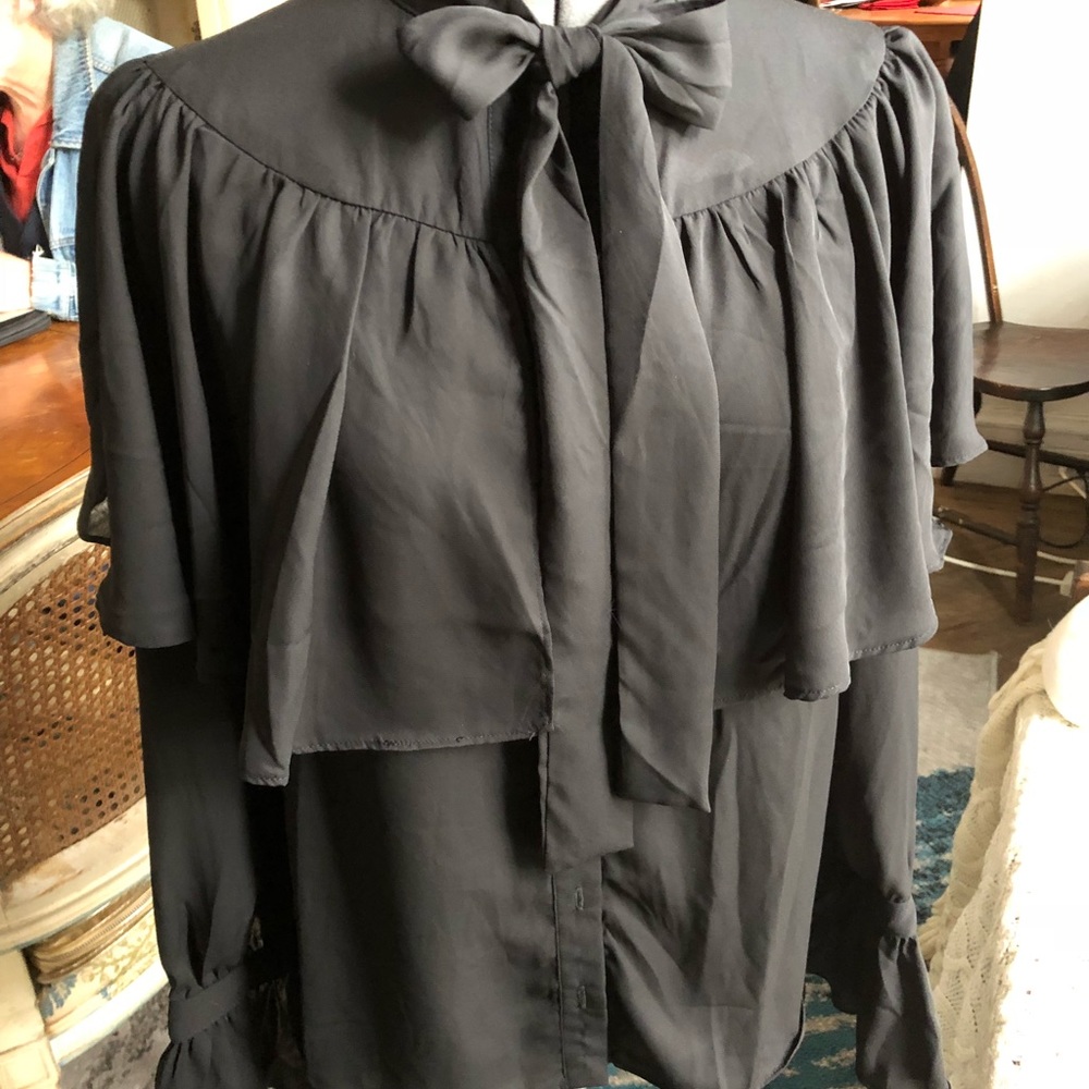 Black Chiffon Blouse